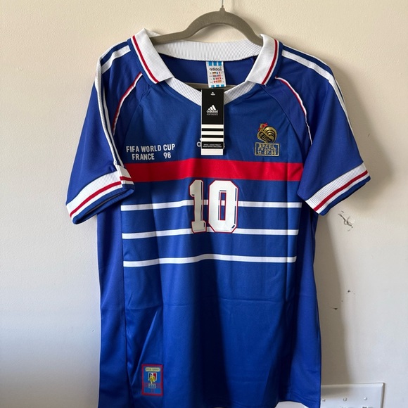 adidas Blue and White Men's Jersey - Picture 1 of 6